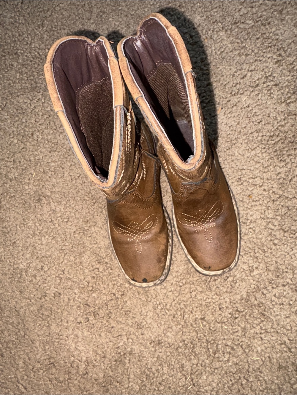 Kids Brown Western-Style Boots